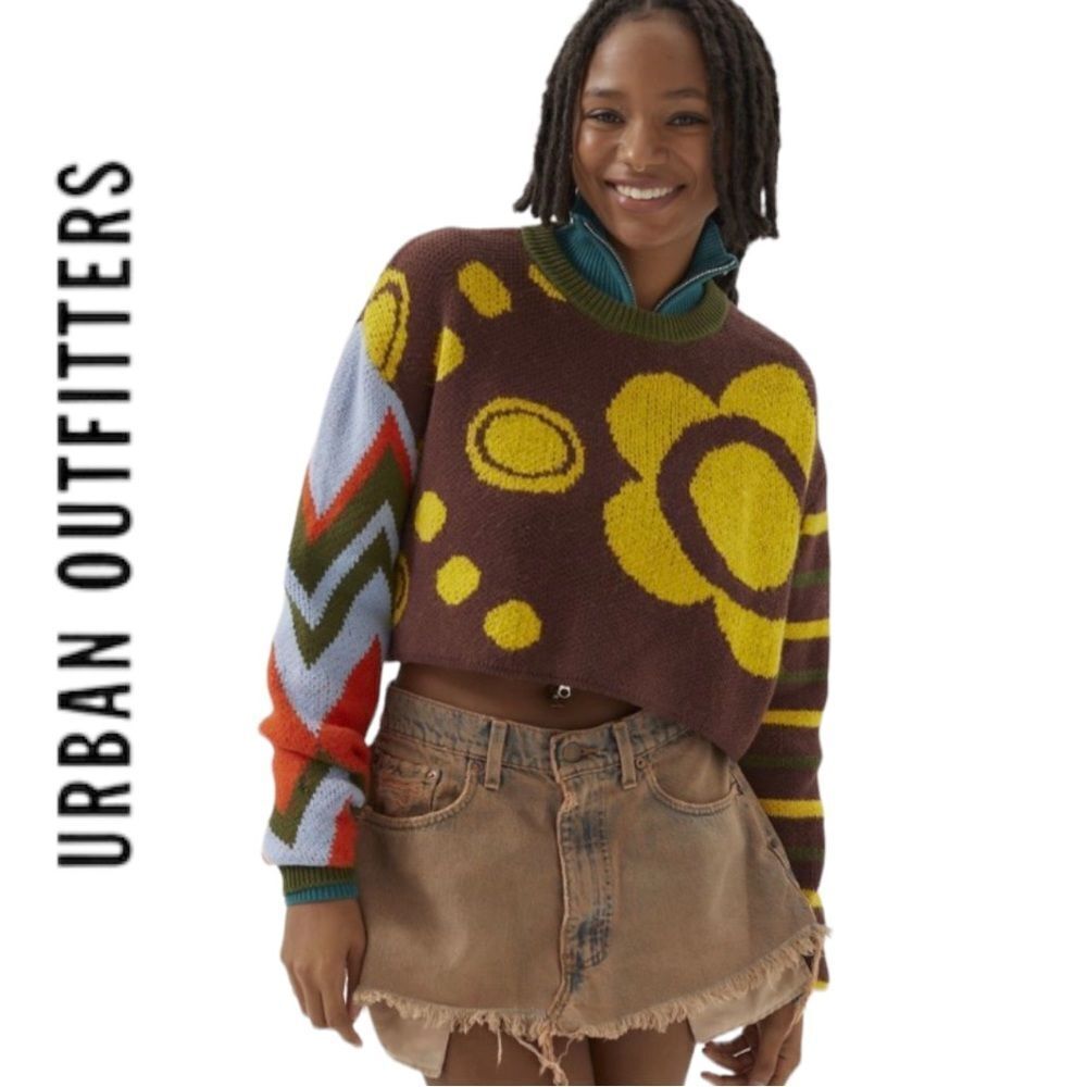 NEW BDG UO Urban Outfitters Rio Pullover Cropped Sweater XS